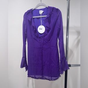 Royal purple long sleeve Princess Polly dress